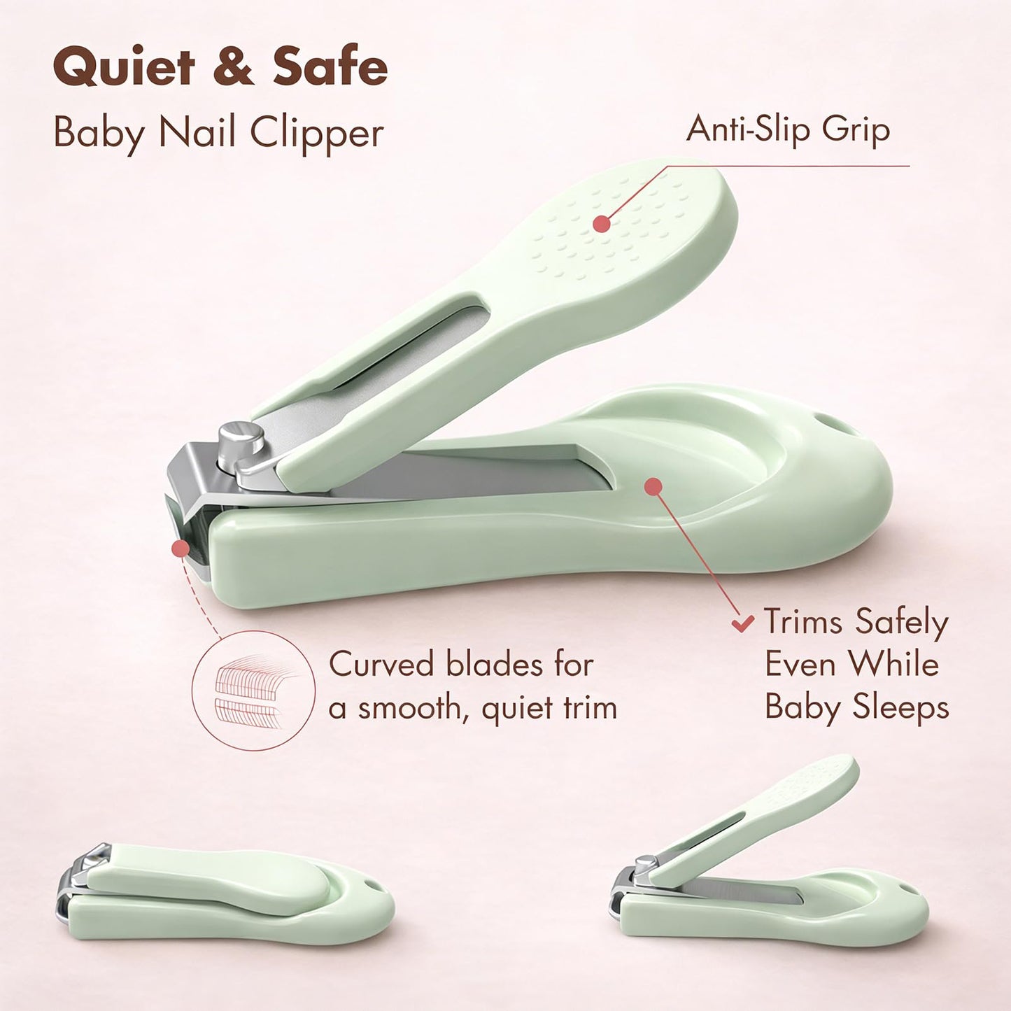 Baby Nail Care Kit 4-in-1 — Owl Green