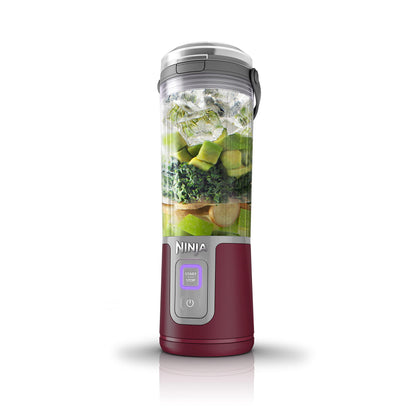 Ninja Blast Portable Blender, Cordless, 18oz. Vessel, Personal Blender for Shakes & Smoothies, BPA Free, Leakproof Lid, USB-C Rechargeable, Red, BC151CRC (Canadian Version)