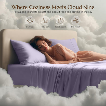 Luxury Cooling Queen Bed Sheets — 4 Piece Set