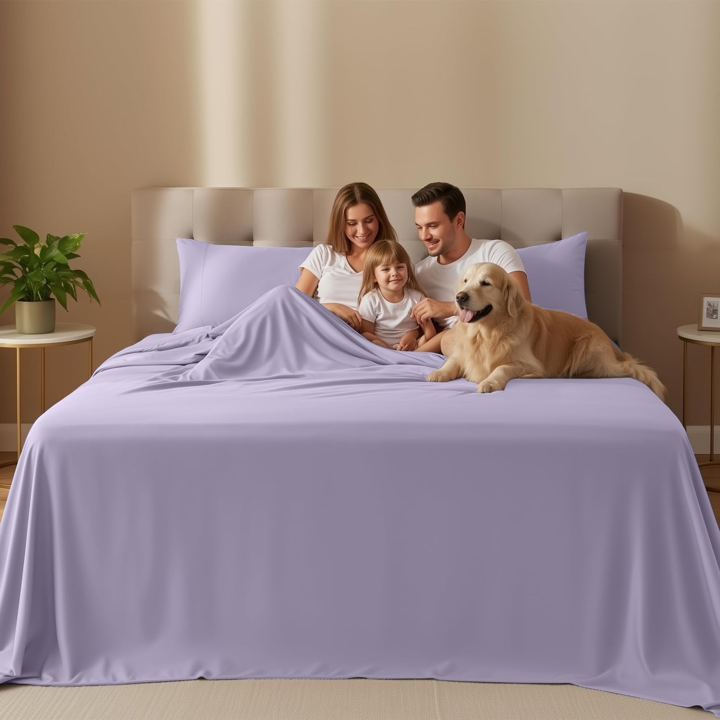 Luxury Cooling Queen Bed Sheets — 4 Piece Set