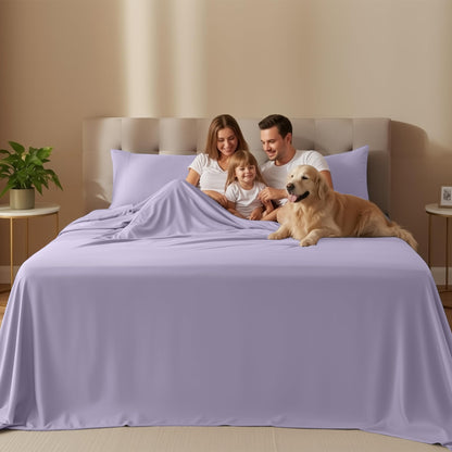 Luxury Cooling Queen Bed Sheets — 4 Piece Set