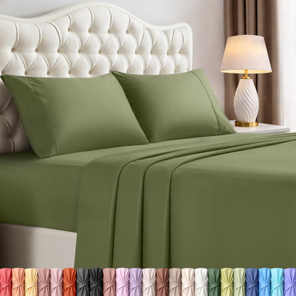 Luxury Cooling Queen Bed Sheets — 4 Piece Set