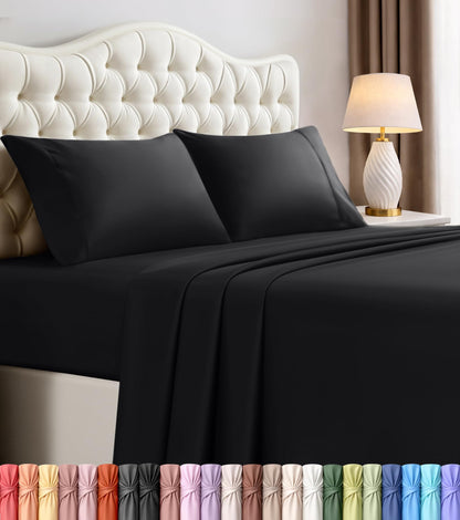 Luxury Cooling Queen Bed Sheets — 4 Piece Set