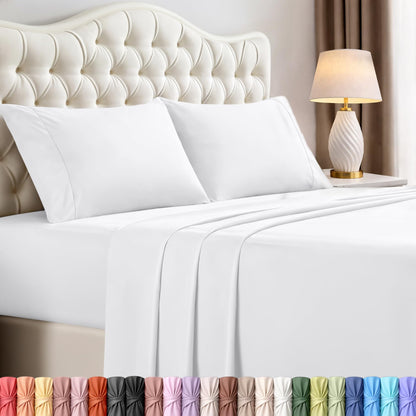 Luxury Cooling Queen Bed Sheets — 4 Piece Set