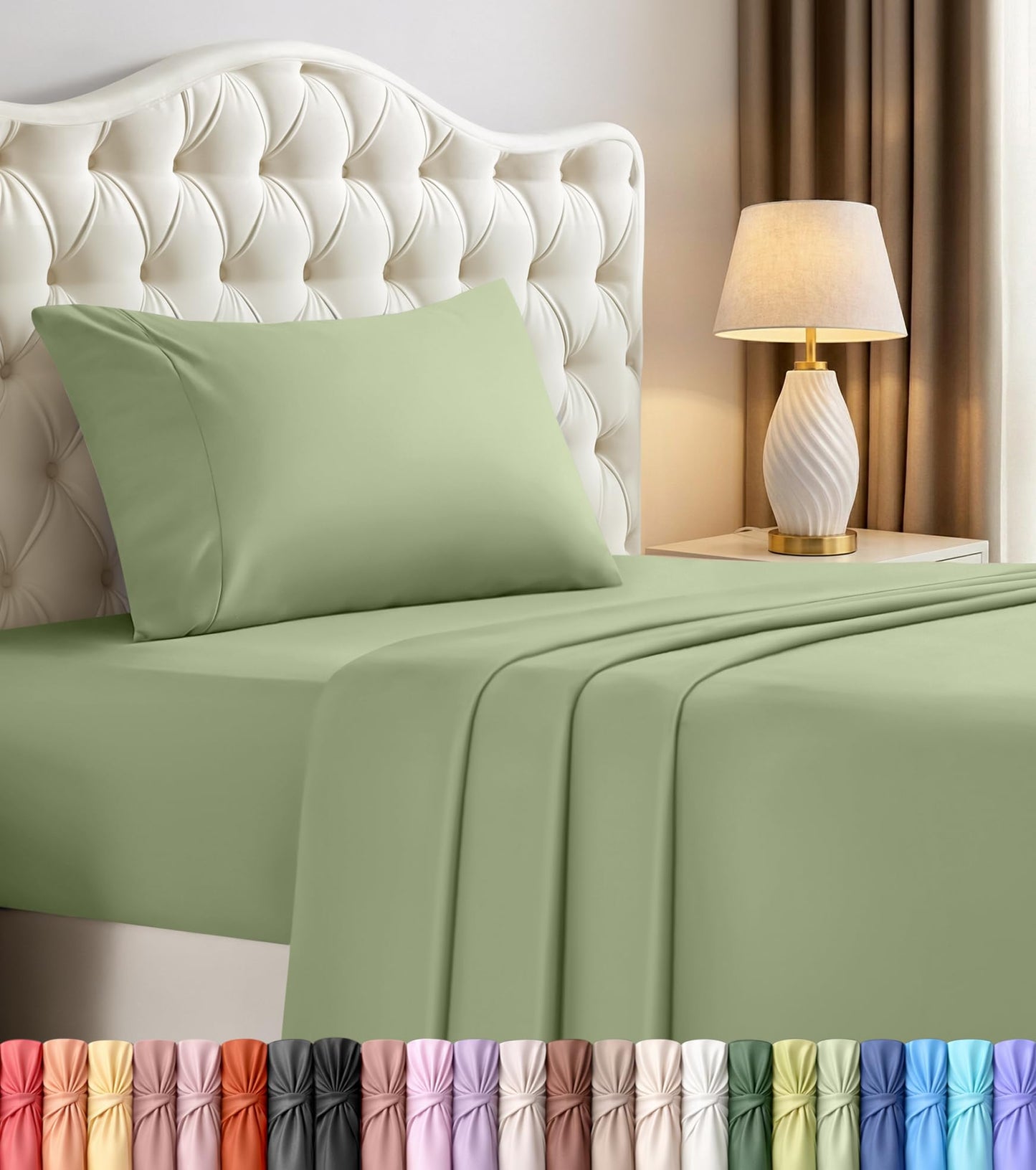 Luxury Cooling Queen Bed Sheets — 4 Piece Set