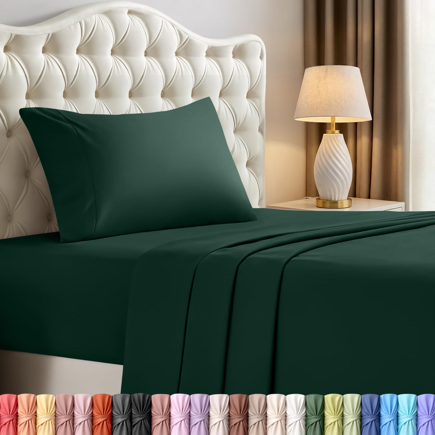 Luxury Cooling Queen Bed Sheets — 4 Piece Set