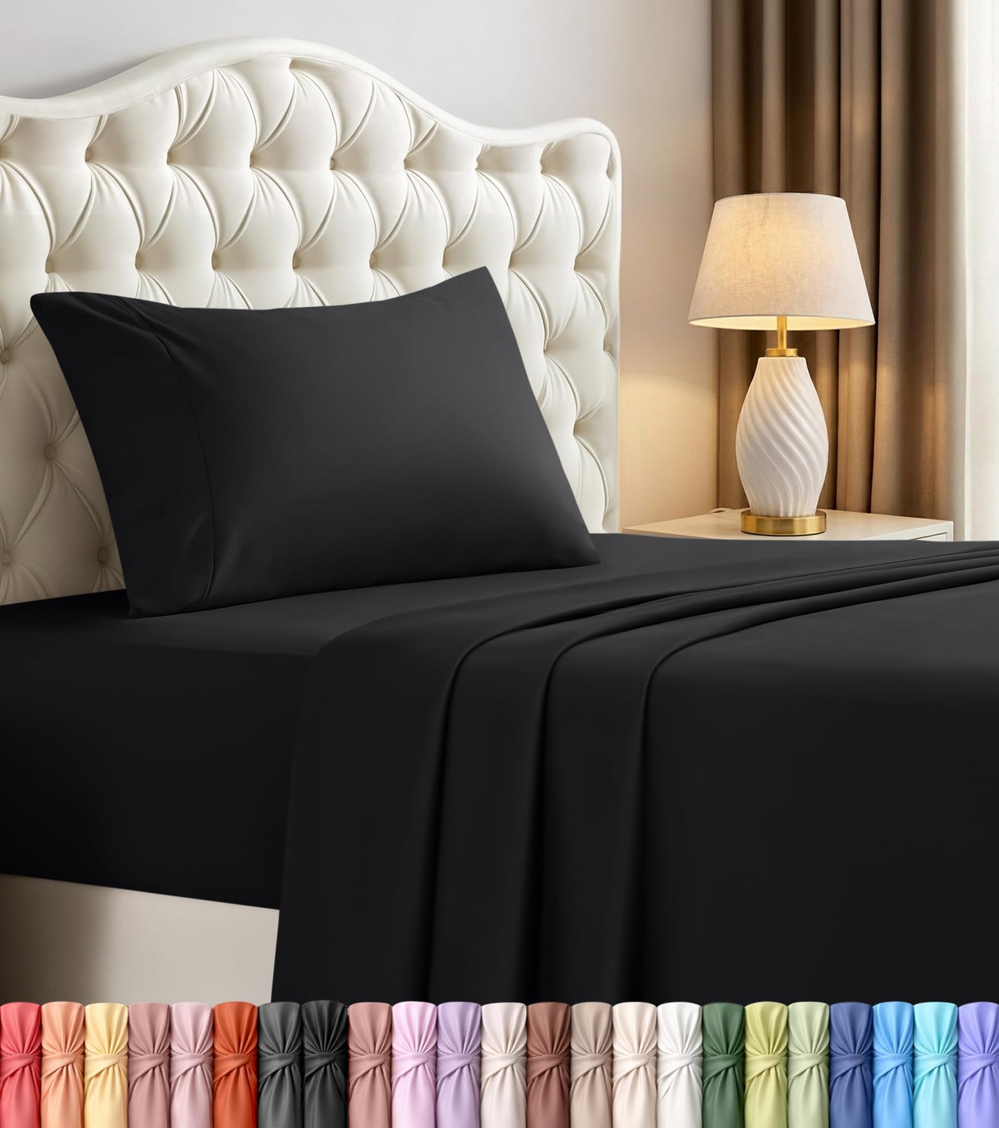 Luxury Cooling Queen Bed Sheets — 4 Piece Set