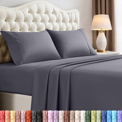 Luxury Cooling Queen Bed Sheets — 4 Piece Set