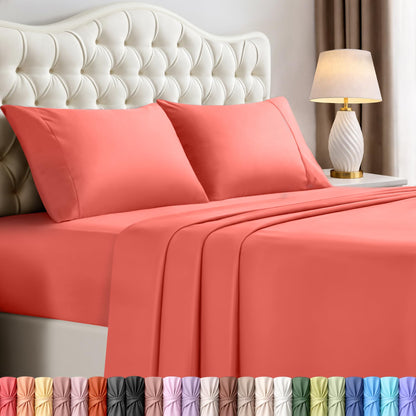 Luxury Cooling Queen Bed Sheets — 4 Piece Set