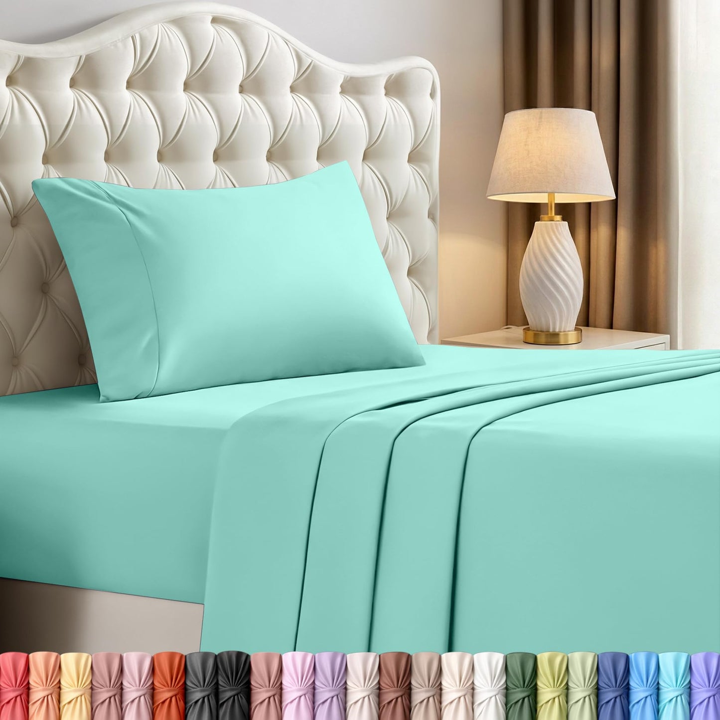 Luxury Cooling Queen Bed Sheets — 4 Piece Set