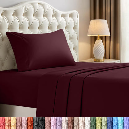 Luxury Cooling Queen Bed Sheets — 4 Piece Set