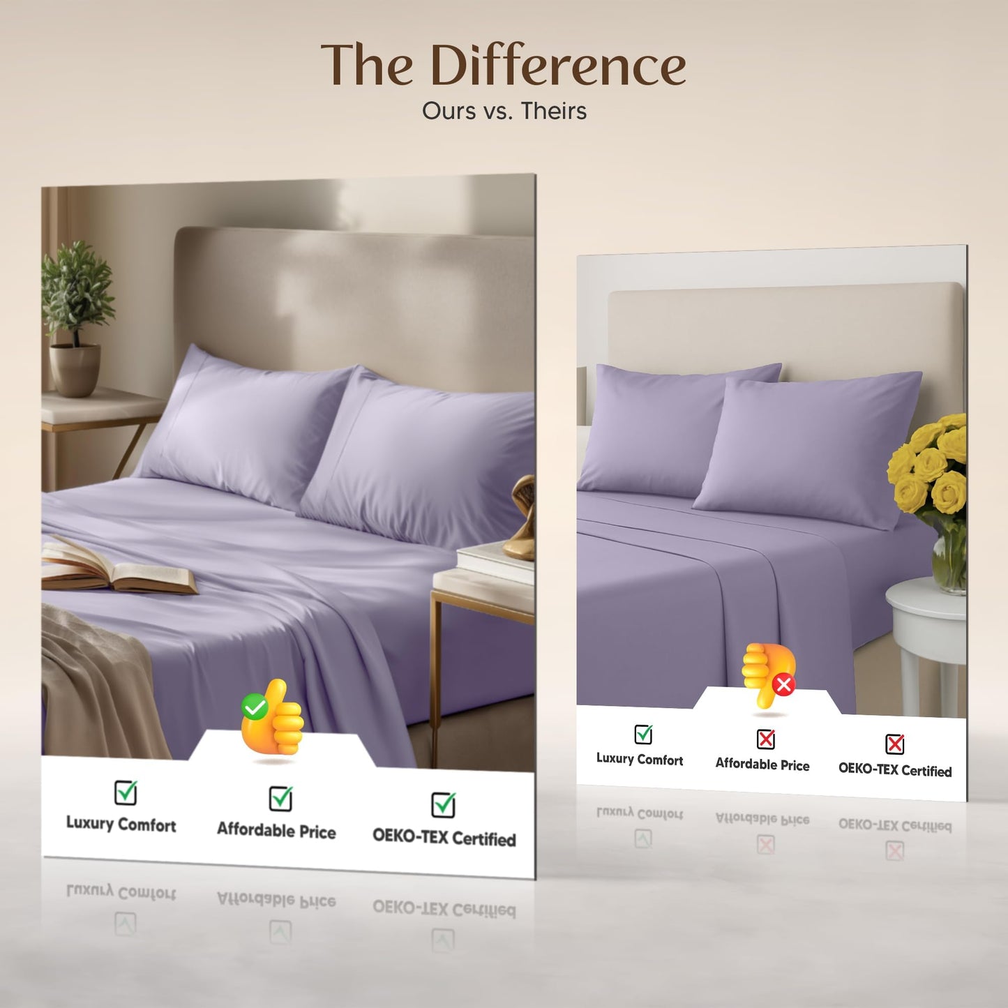 Luxury Cooling Queen Bed Sheets — 4 Piece Set