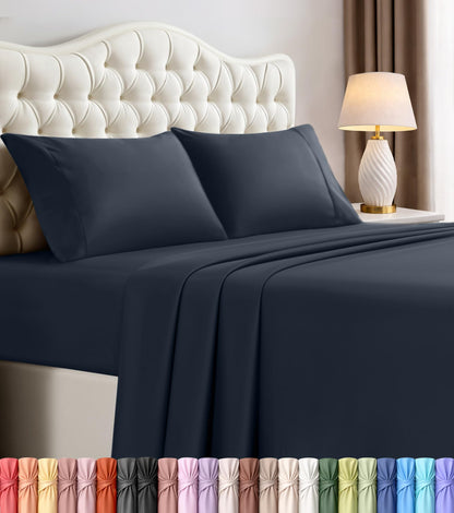 Luxury Cooling Queen Bed Sheets — 4 Piece Set