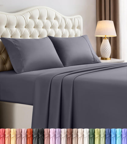 Luxury Cooling Queen Bed Sheets — 4 Piece Set