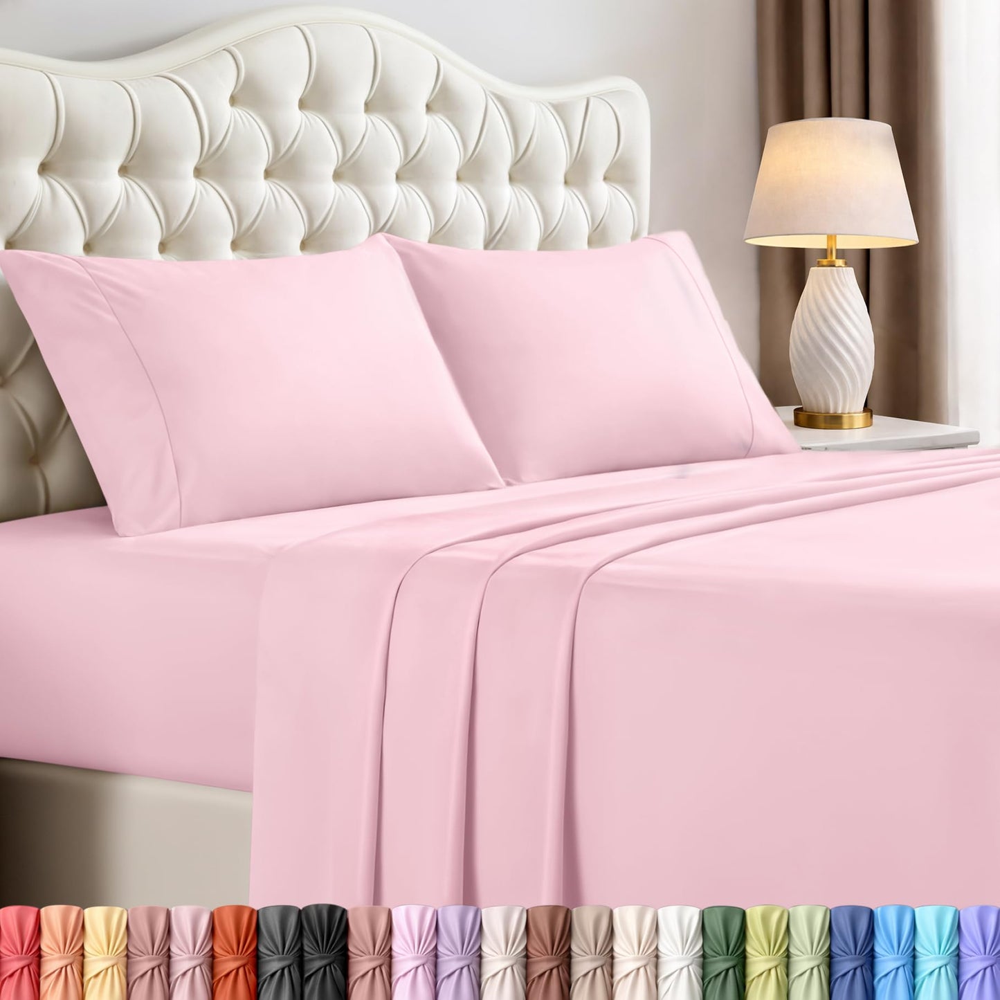 Luxury Cooling Queen Bed Sheets — 4 Piece Set