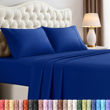 Luxury Cooling Queen Bed Sheets — 4 Piece Set