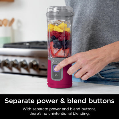Ninja Blast Portable Blender, Cordless, 18oz. Vessel, Personal Blender for Shakes & Smoothies, BPA Free, Leakproof Lid, USB-C Rechargeable, Red, BC151CRC (Canadian Version)