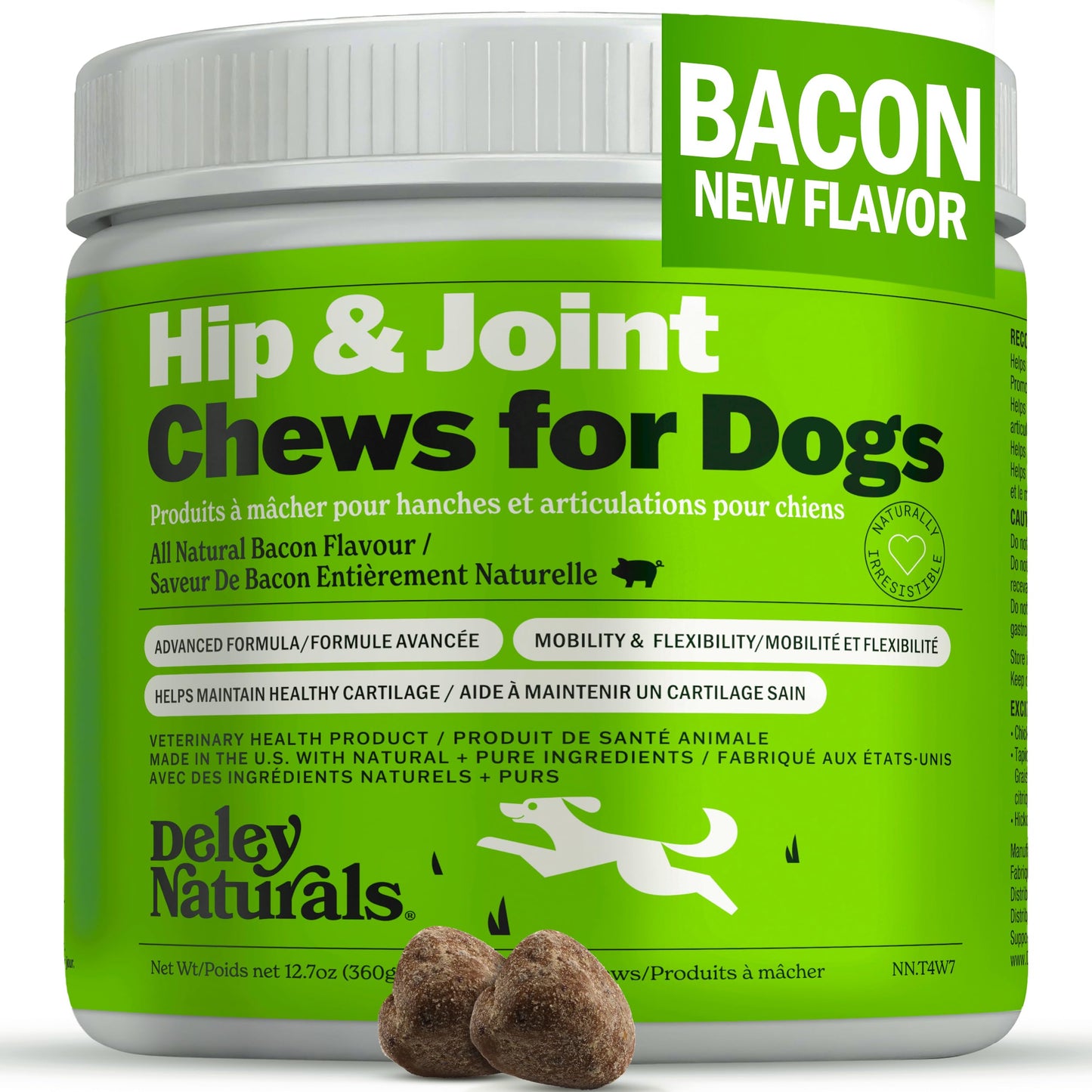 Deley Naturals Hip & Joint Supplement for Dogs — 120 Chews