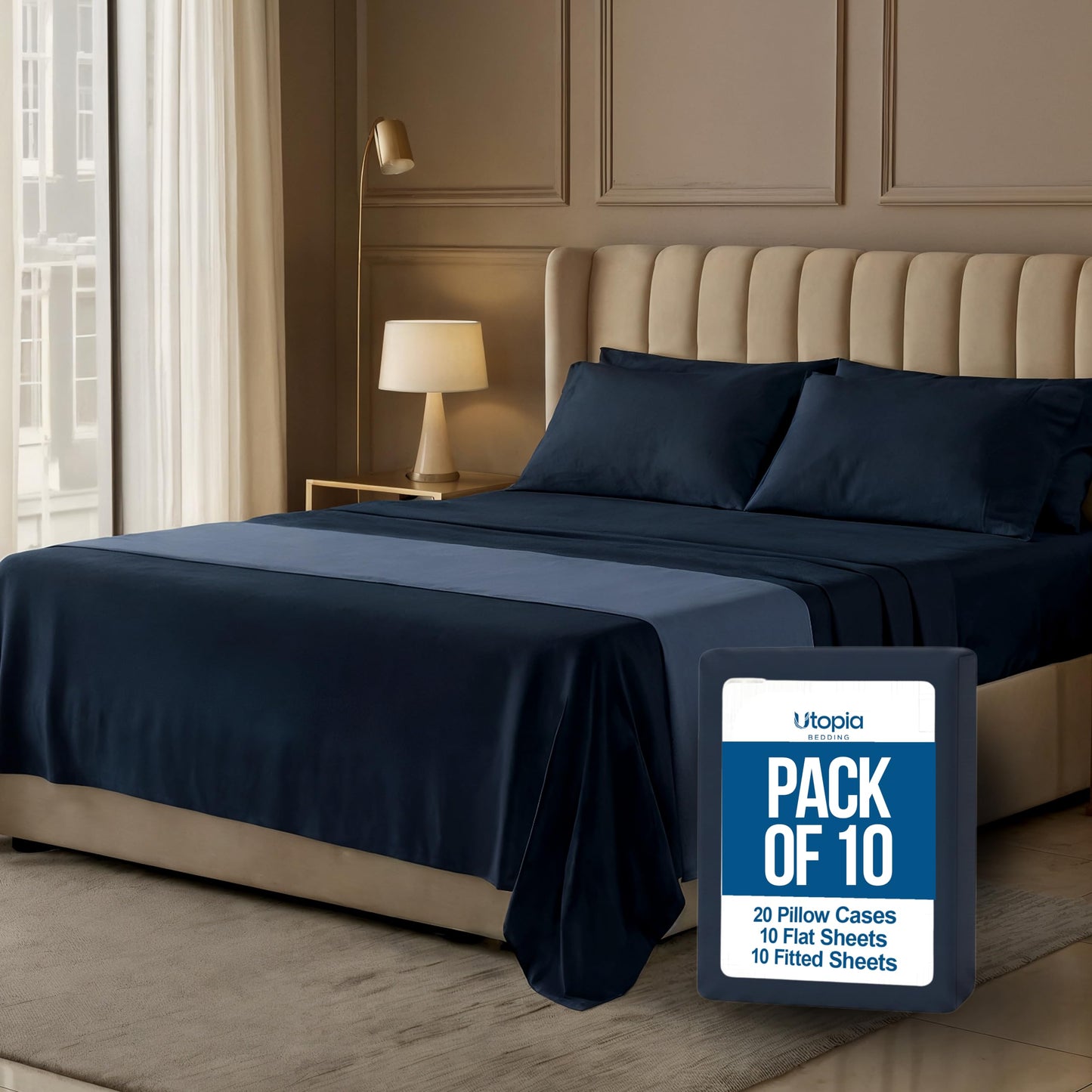 Luxury Cooling Queen Bed Sheets — 4 Piece Set