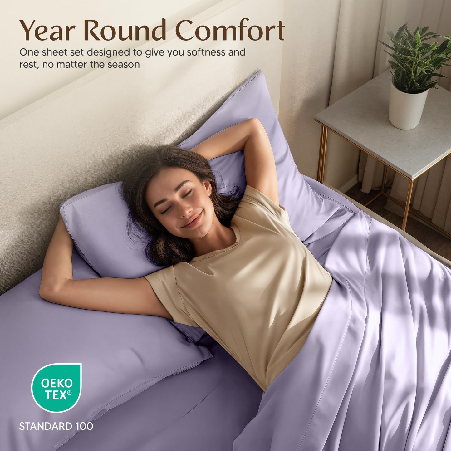 Luxury Cooling Queen Bed Sheets — 4 Piece Set