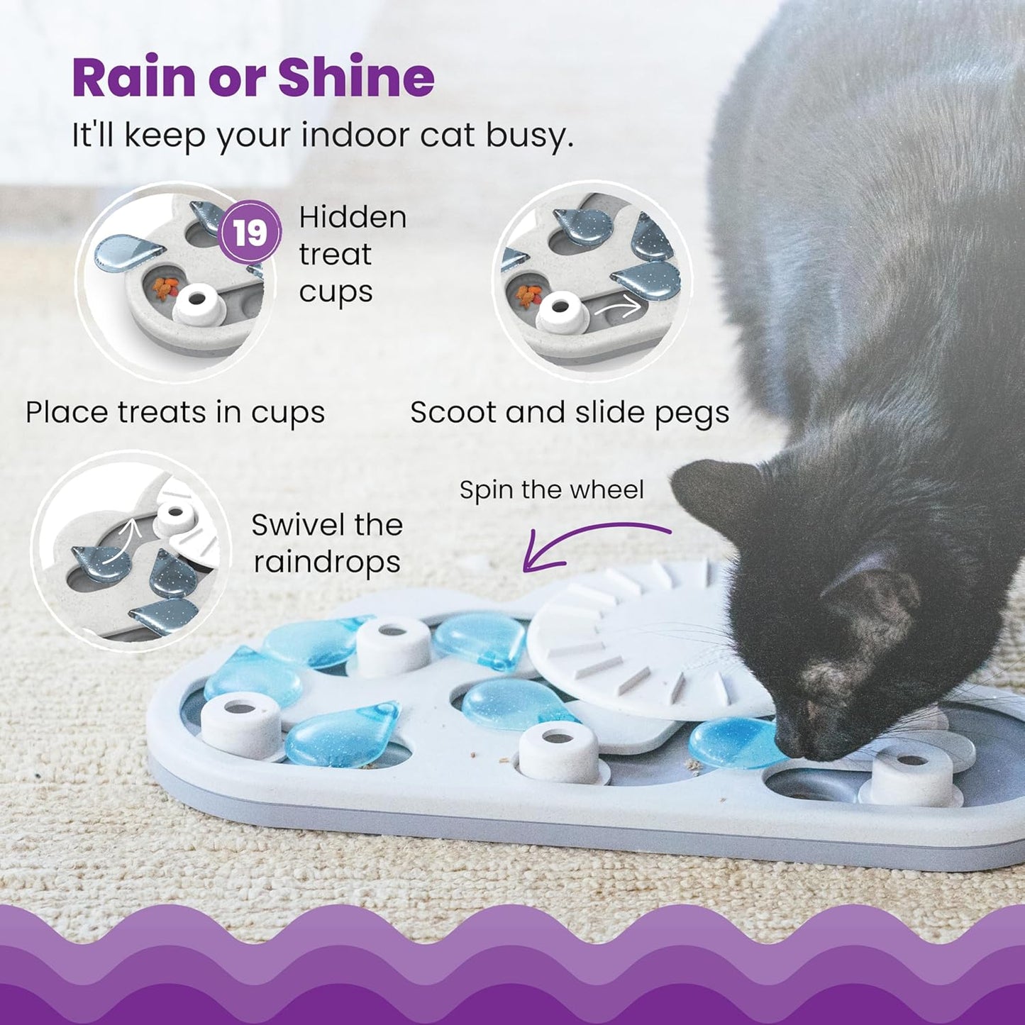 Catstages Rainy Day Interactive Cat Puzzle