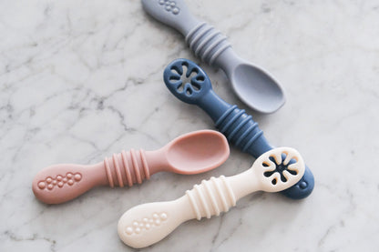 Silicone Learning Spoons — Baby Self-Feeding Set (2-Pack)