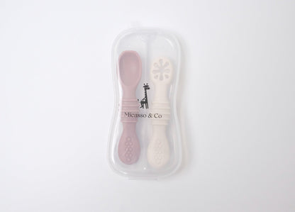 Silicone Learning Spoons — Baby Self-Feeding Set (2-Pack)