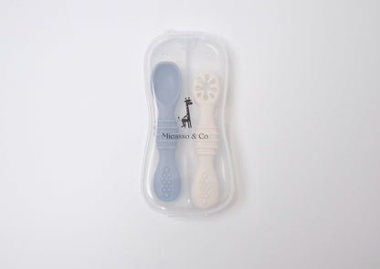 Silicone Learning Spoons — Baby Self-Feeding Set (2-Pack)