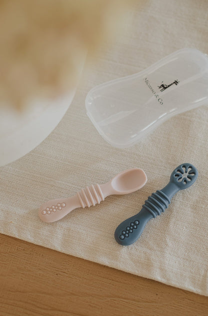 Silicone Learning Spoons — Baby Self-Feeding Set (2-Pack)