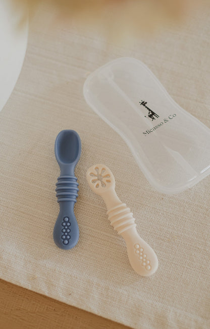 Silicone Learning Spoons — Baby Self-Feeding Set (2-Pack)