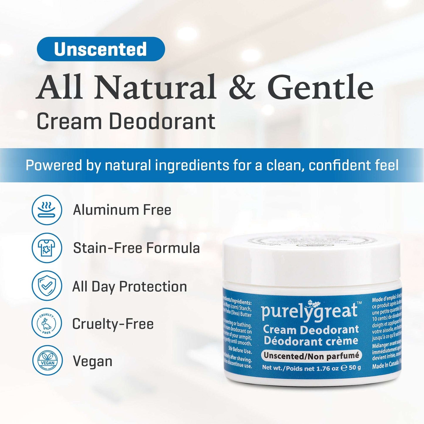 Unscented Cream Deodorant