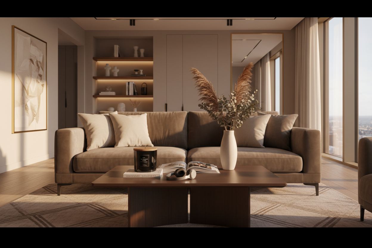 Golden Hour Living Room Hero Banner