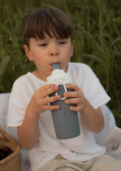 Silicone Kids Water Bottle 450ml — BPA-Free & Unbreakable